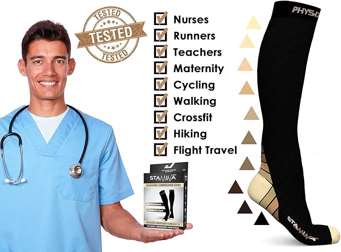 Physix Gear Compression Socks 20-30 mmHg - Men & Women - Running, Nurses, Shin Splints, Flight, Travel - Image 5