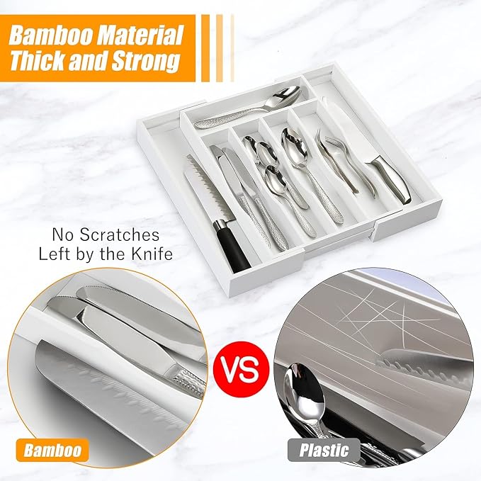 Kitchen Silverware Drawer Organizer and Storage Utensilios De Cocina Modernos Soporte Para Cucharas Trastes De Cocina Organizadores Platos Para Gabinetes Cajones Decoración Organizador Para Utensilios - Image 5