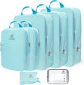 PFEYRPK Lightweight Compression Packing Cubes for Suitcases, Compressible Expandable Travel Packing Organizer with Clear Toiletries and Backpack Bag, Travel Essentials for Carry on Luggage 7 Set by PFEYRPK