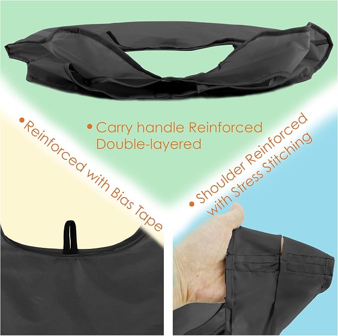 BeeGreen 10 Pack Black Reusable Grocery Bags with Storage Pouch Reusable Shopping Bags Bulk with Elastic Band 50LBS X-Large-Foldable-Washable-Heavy Duty-Waterproof Grocery Tote Bags - Image 6