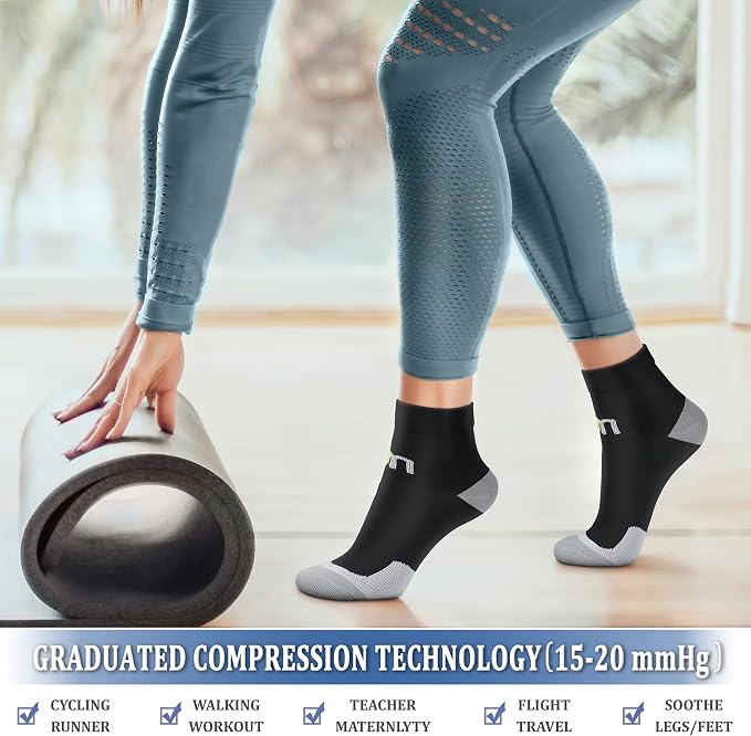 CHARMKING Compression Socks for Women & Men Circulation 15-20 mmHg is Best for Athletic Running Cycling Nurse Daily Wear - Image 3