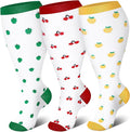 Genovega 3 Packs Wide Calf Compression Socks for Women Men Knee Hight S/M-4XL for Gifts by genovega