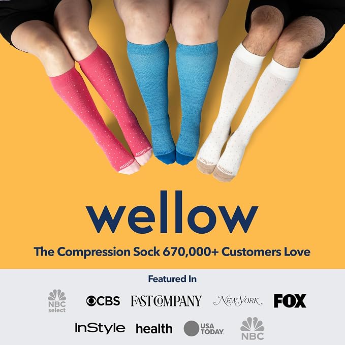 Wellow Knee High Compression Socks for Men & Women, 18–25 mmHg, Bamboo Viscose, Swelling Relief - Image 7