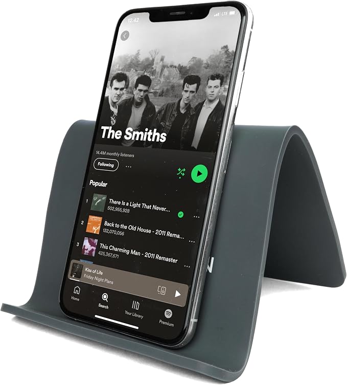 Airplane Phone Holder - Foldable Phone Stand for Plane Travel | Strong grippy silicone, 9 x 4.3 in.Tabletop Mount Desk, Plane Tray Seat back, Treadmill, Fits iPhone Cell Phone - Image 9
