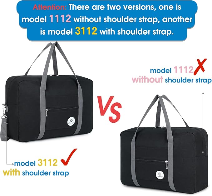 For Spirit Airlines Personal Item Bag Foldable Travel Duffel Bag Tote Carry on Luggage Duffle Overnight for Women and Men - Image 4