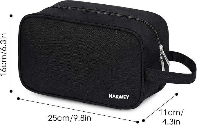 Narwey Travel Toiletry Bag for Women Traveling Dopp Kit Men Travel Bag for Toiletries Cosmetic Bag Makeup Bag Medicine Bag for Traveling (Black) - Image 6