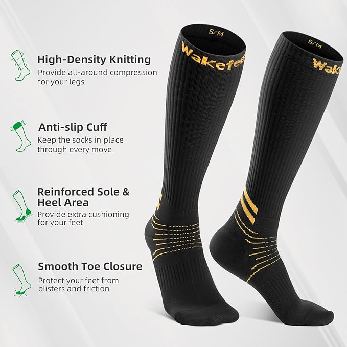 Compression Socks for Men Women 3 Pairs, Compression Stockings, Fragrance Flight Socks for Nurse,Pregnancy,Travelling, Runing, Circulation - Image 3