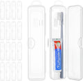 Travel Toothbrush Holder, Transparent (20-Pack) | Portable Travel Toothbrush Case Carries Toothbrushes and Toothpaste, Suitable for Travel, Home, And School by Buyitnow