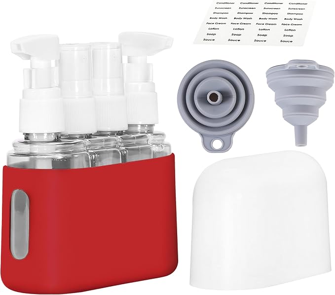 Bpluma Travel Bottles, Leak Proof Containers For Toiletries TSA Approved Airplane Accessories Kits For Liquid With Labels | For Toiletries TSA Approved Airplane Accessories Kits For Liquid With Labels by Bpluma