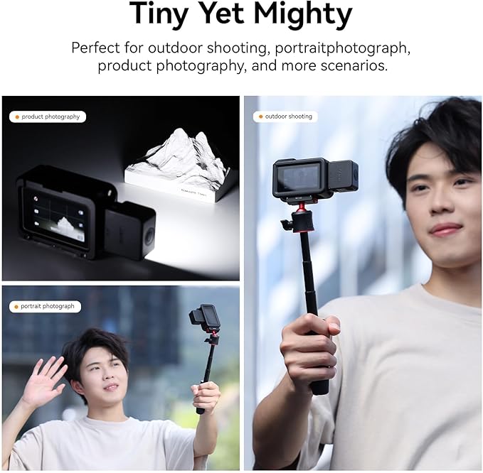 ULANZI LM18 Vlogging Light Mini LED Action Camera Video Light Magnetic Photography Fill Lighting for DJI Osmo Nano Action 3/4 Camera Cage Accessories, Xtra, Ulanzi PK-06 Pocket 3/4 Expansion Adapter - Image 3
