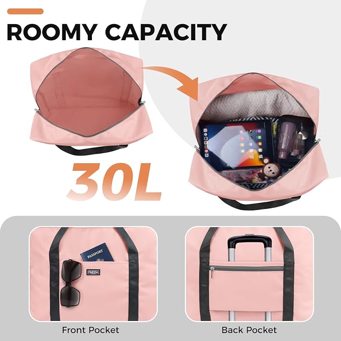 For Frontier Airlines Personal Item Bag 18x14x8 Travel Duffel Bag Carry on | With Shoulder Strap, Airline-Approved, Fits Underseat & Overhead Bin, Save On Check-in Fees, Water-resistant, Tear-resistant - Image 4