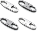 zelin Anti Theft Zipper Clips, Travel Essentials, Carabiner, 2Grey 2Silver | Metal Zipper Lock Clip and Airplane Gadgets, Anti Theft Protection for Travel Bag, Commuter Backpack and Replacement by zelin