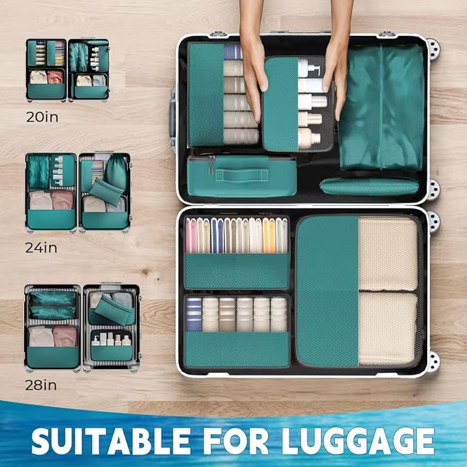 8 Set Packing Cubes for Travel,Luggage Organizers for Travel Accessories - Image 5