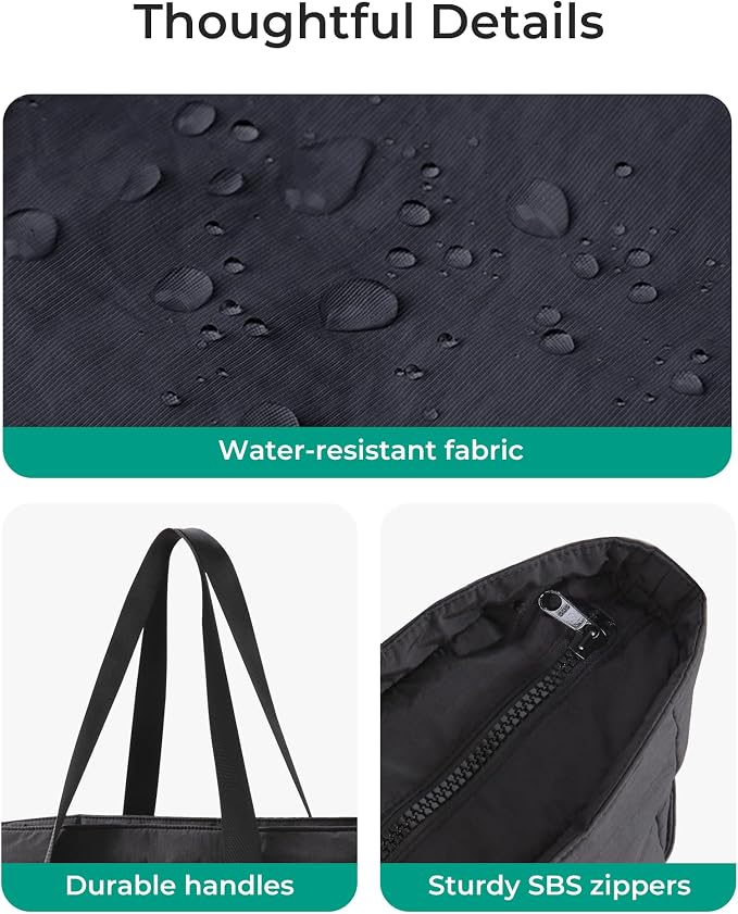 BAGSMART Tote Bag for Women, Tote Bag with Zipper Work Tote with Compartments Nurse Shoulder Hanbag for Travel, Gym - Image 6