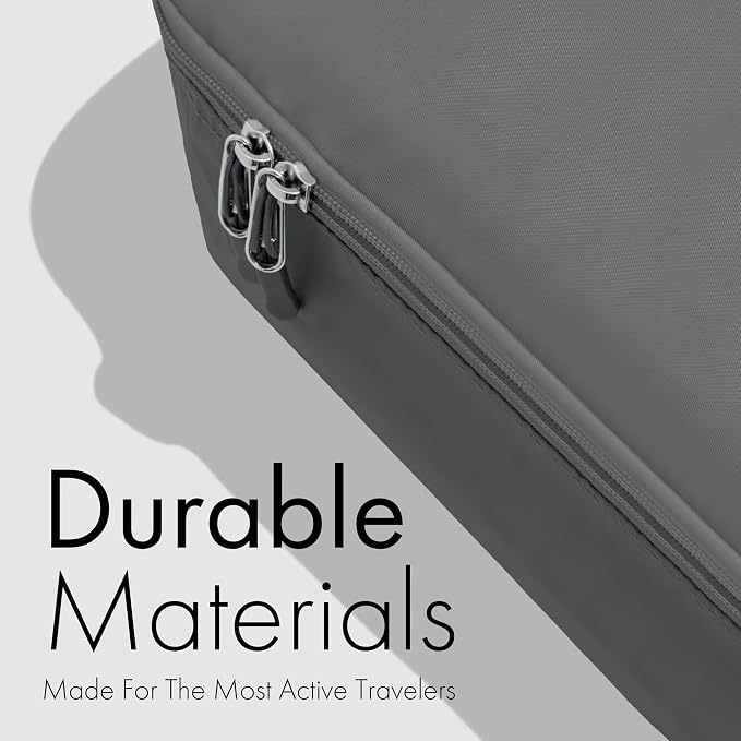 (Not Made In China) Packing Cubes For Travel, Luggage and Suitcase Organizer Bags, Carry On and Backpack Space Savers, Lightweight Waterproof Nylon, 8pc Set, Pewter - Image 5
