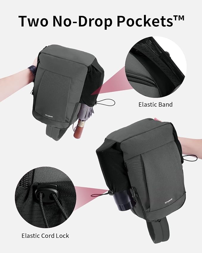 ECOHUB Anti-Theft Crossbody Bag Men Women RFID Blocking Lightweight Sling Backpack Water Resistant for Travel Hiking Outdoor - Image 5