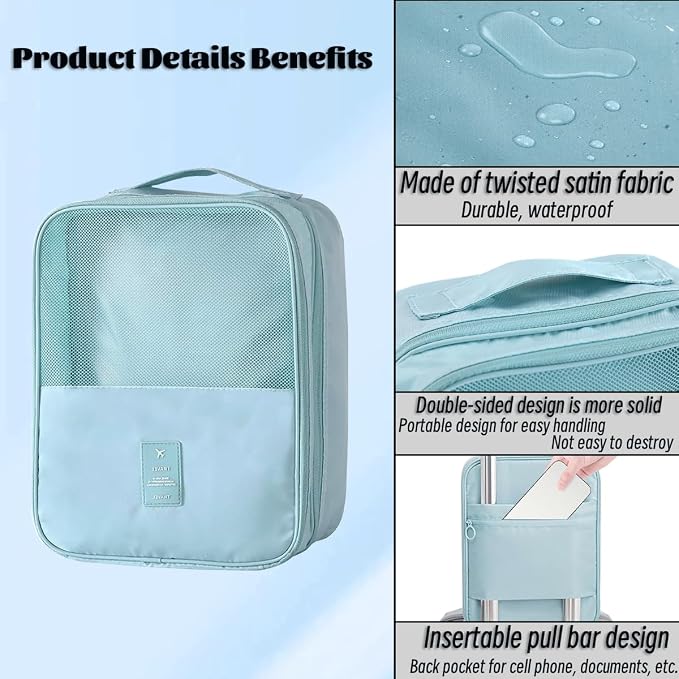 6 PCS Travel Shoe Bag Travel Waterproof Shoe Bag Portable Shoes Bags for Three Pairs of Shoes for Daily Travels, Suitcase (Multiple Colors) - Image 7