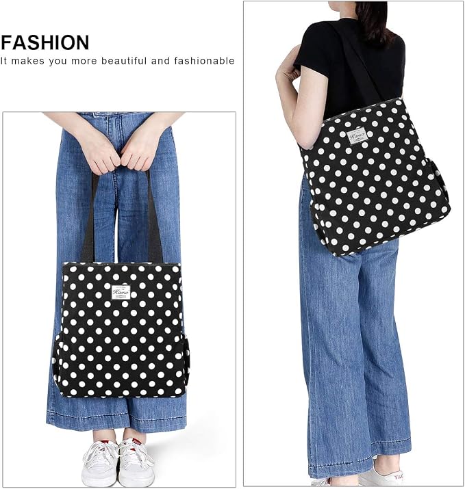 KAMO Floral Tote Bag - Waterproof Lightweight Handbags Travel Shoulder Bag for Hiking Yoga Gym Swimming Travel Beach - Image 6