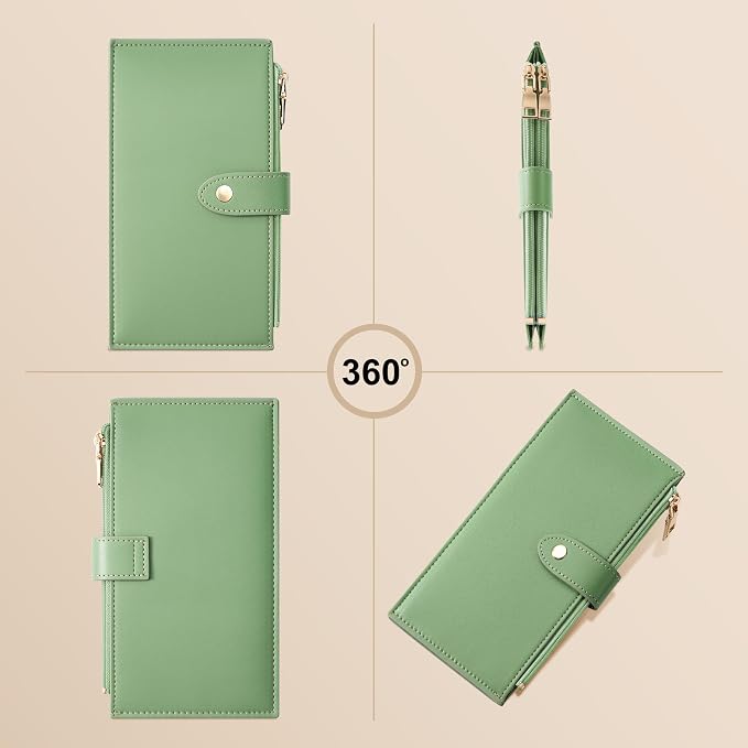 Travelambo Leather Wallets for Women Slim RFID Blocking Bifold Credit Card Holder Wallet - Image 8