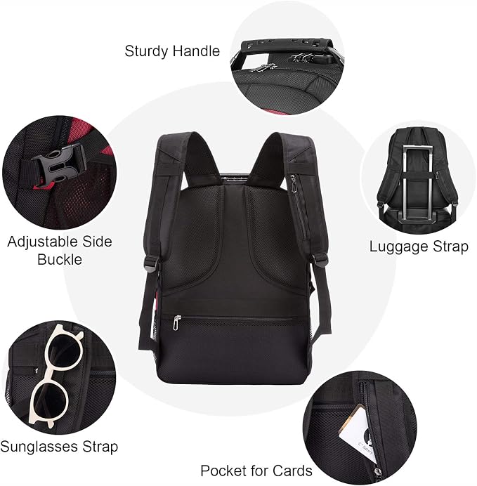 LOVEVOOK Large Laptop Backpack for Men,18.4Inch Heavy Duty Travel Backpack | TSA-Friendly with Anti-Theft,Carry On Flight Approved,College Work Bookbag,Water Resistant Business Backpack for Men Women - Image 5