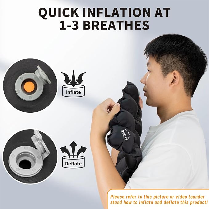 Inflatable Seat Cushion Lightweight Airplane Seat Cushion | Stadium Seat Travel Cushion for Climbing Hiking Office Airplane - Image 3