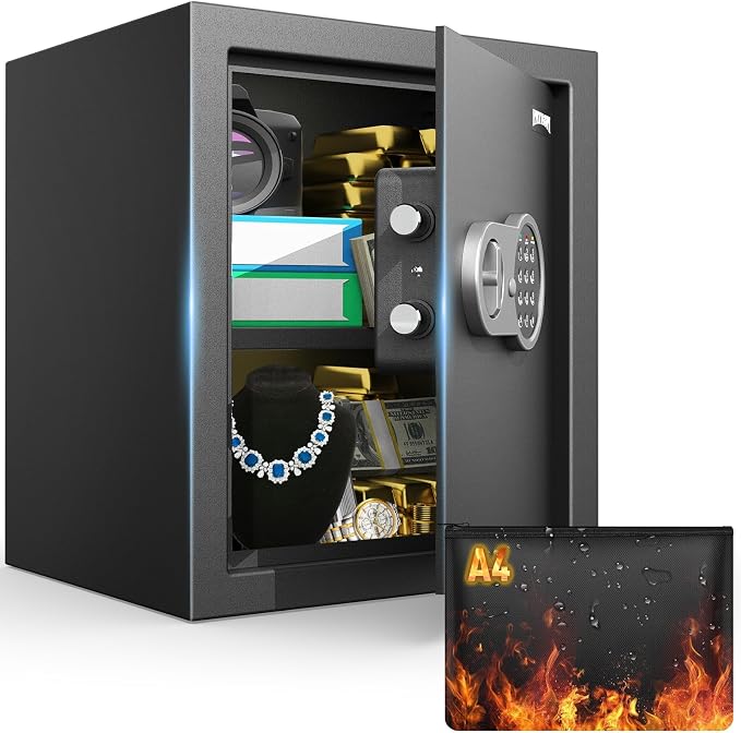 [ 2.3 Cu.ft. ]PATRON Fireproof Safe for Home,Digital Security Home Cabinet Safes for Money Cash Documents,Safe Box with Electronic Keypad,Removable Shelf for Office Business,2.3 Cu.ft. by Safeisourpromise%EF%BC%81