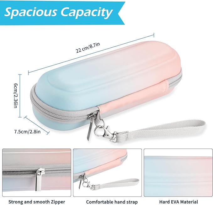 Toothbrush Travel Case for Oral B/Oral-B Pro 1000 1500 5000 7000 & Philips Sonicare 4100 1100 5300 5100 6100/iO Electric Toothbrush, Hard Protective Storage Bag (Gradient) - Image 2