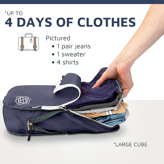 TRIPPED Travel Gear Extra Large Compression Packing Cubes 6-Piece Set - Image 4
