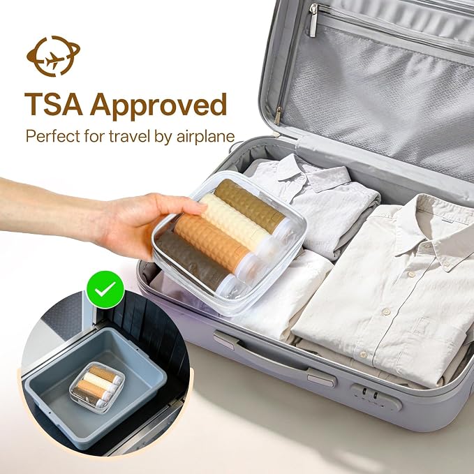 Travel Bottles for Toiletries, TSA Approved Travel Size Containers, Leak Proof Silicone Shampoo Bottles, Small Toiletry Containers with Clear Bag for Shampoo Conditioner Lotion - Image 7