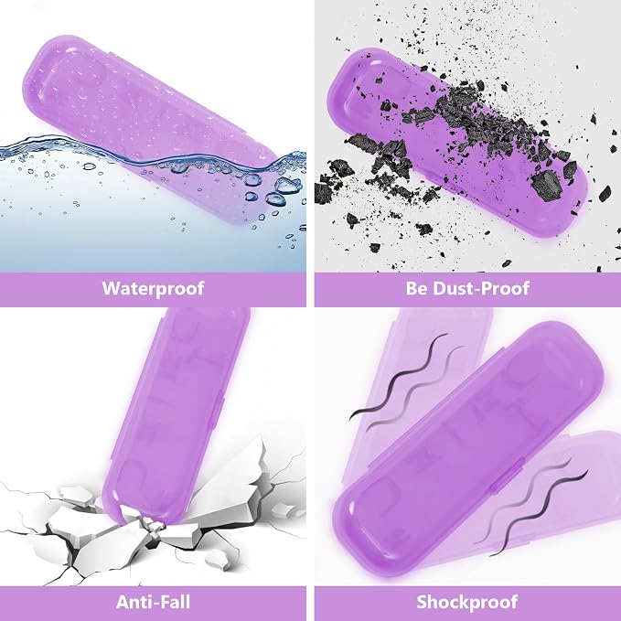 Newly upgraded toothbrush travel case, suitable for Oral-B/Oral-B Pro/Philips Sonicare/Aquasonic toothbrush, travel electric toothbrush box(purple) - Image 4