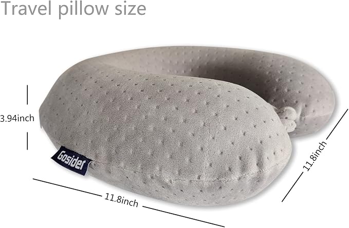 Memory Foam Travel Pillow, Comfortable Travel Neck Pillow U Shape, Support Neck and Head to Relieve Fatigue, Portable Neck Pillow Suitable for Planes, Trains, Self-Driving Cars - Image 3