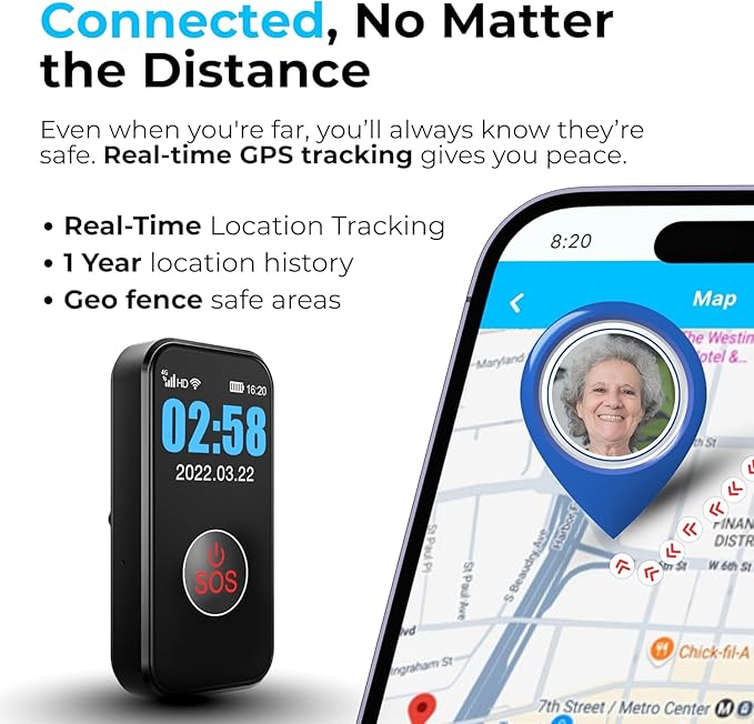 Medical Alert Pendant for Seniors — Alerts Go Direct to Family, No Call Center | Auto Fall Detection, GPS Tracking, 2-Way Calling, No Contract, Waterproof Necklace - Image 5