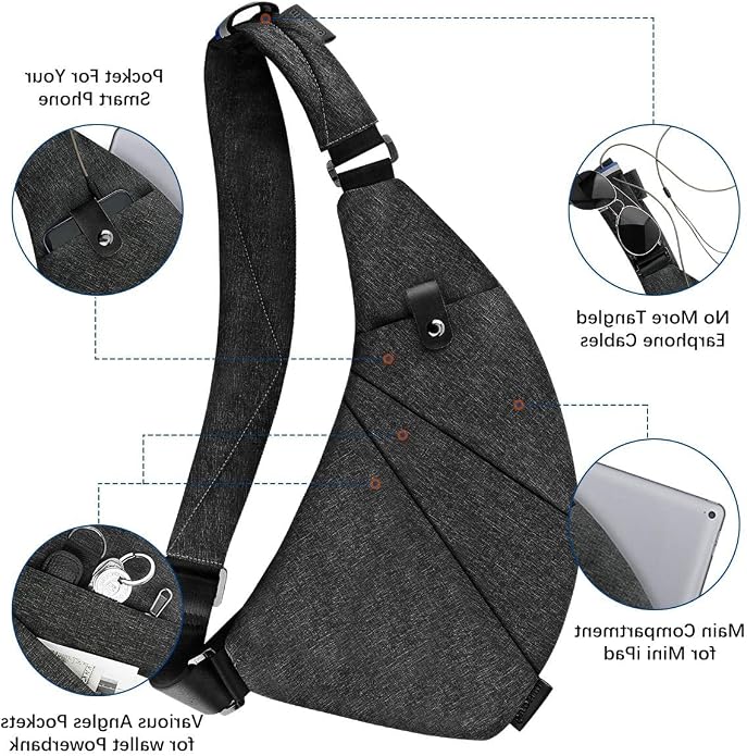 MRang Sling Crossbody Bags Trendy Travel Anti Theft Safe Purse Bags for Women Men Waterproof - Image 4
