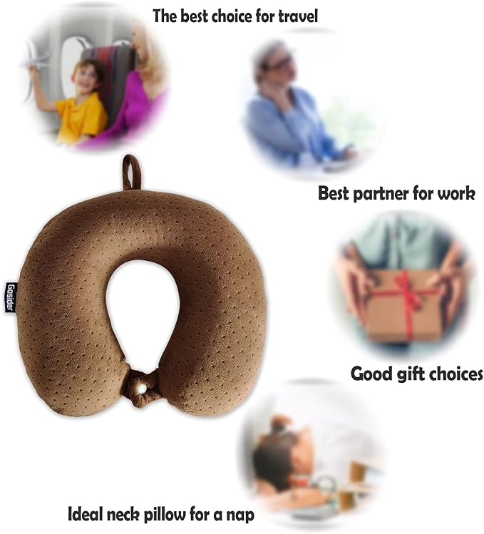 Memory Foam Travel Pillow, Comfortable Travel Neck Pillow U Shape, Support Neck and Head to Relieve Fatigue, Portable Neck Pillow Suitable for Planes, Trains, Self-Driving Cars - Image 5