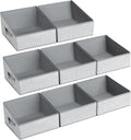 DIMJ Trapezoid Storage Bins, Closet Storage Bins with Handle, Foldable Closet Organizers and Storage Baskets for Toys, Books, Clothes, 8 Packs by DiMJ
