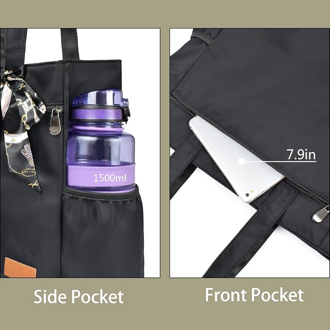 CLOUDMUSIC Shoulder Tote Bag For Nurses Teachers Work Gym Travel Beach Women With Large Capacity Waterproof - Image 4
