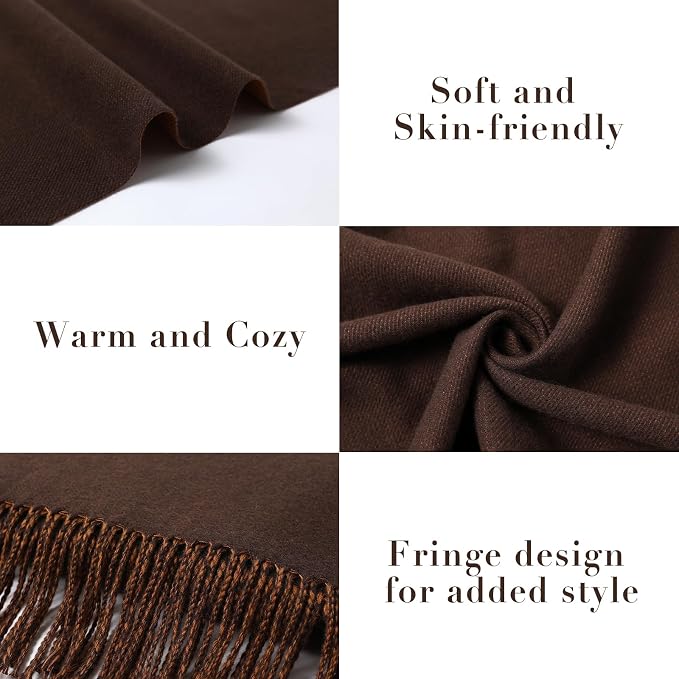 maamgic Women's Scarf Pashmina Shawls Blanket Scarf for Evening Dress | Soft Viscose Blend ,Lightweight,Large Scarf with Cozy Cashmere-Feel, Perfect For Weddings,Cruise Travel & Flights - Image 3