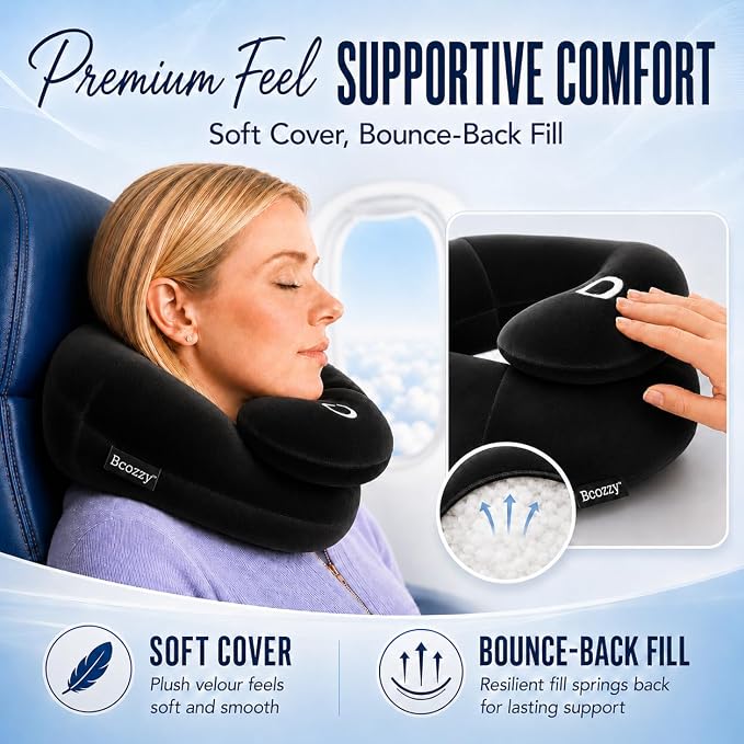 BCOZZY Neck Brace Pillow - Patented Relief for Neck Pain and Supportive Sleep-Soft, Washable, and Adjustable for Comfortable Resting. Gray Large - Image 5