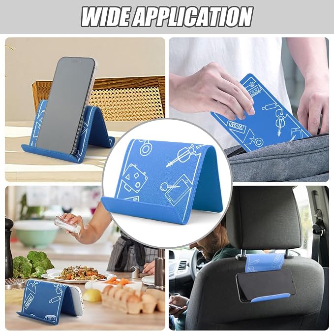 Airplane Phone Holder Flexible Flight Cell Phone Holder and Flexible Tablet Stand Airplane Travel Essential Accessories for Most Smartphones, Tablets(Color:Blue) - Image 7
