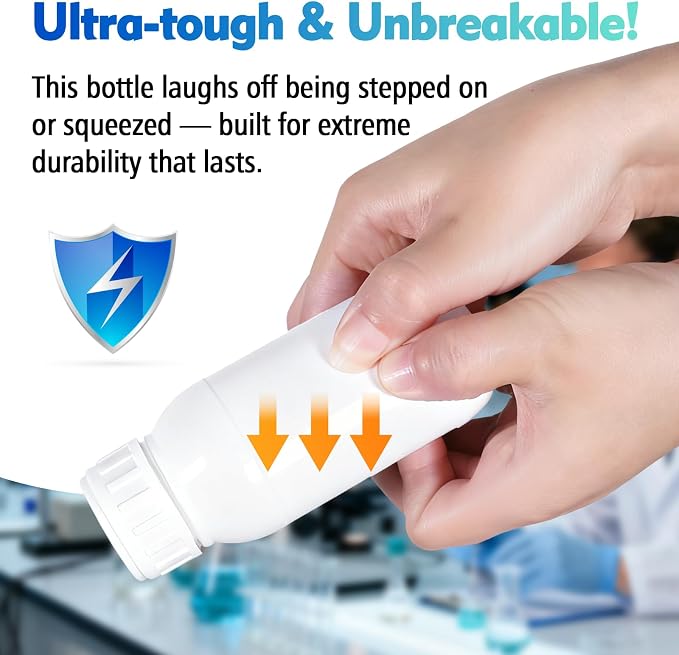 Small Travel Squeeze Bottles, 1.7 oz / 50 ml Plastic Bottles with Caps, 4 Pack Refillable Empty Containers for Toiletries, Skincare Samples, Liquids and Small Essentials, White - Image 2