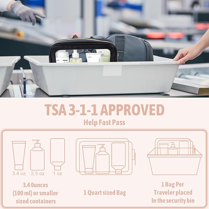 YOPCDJ 3PCS Diaper Bag Organizer Pouch Set, TSA Approved Toiletry Bag，Clear Waterproof TPU Makeup Bag Set Travel Organizer Bags for Women and Kids - Image 7