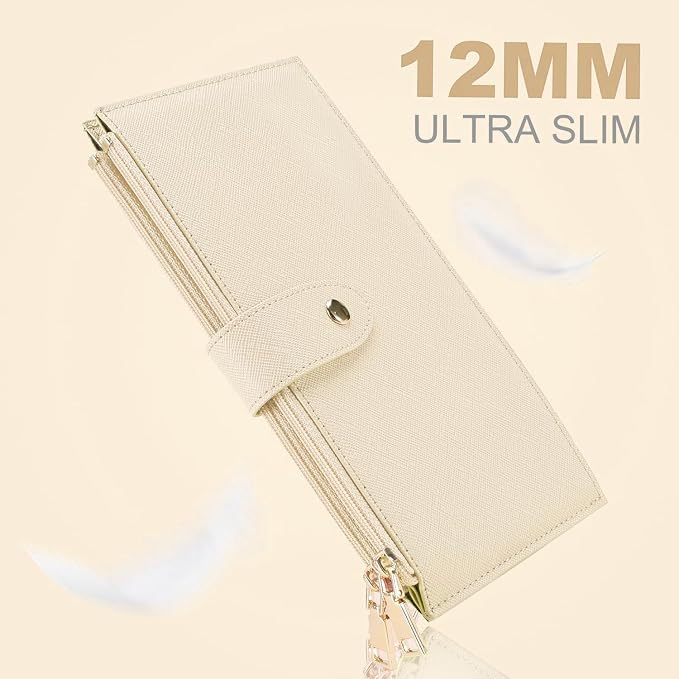 Travelambo RFID Wallet Women Large Size Bifold Multi Card Wallet Case with Zipper Pocke Credit Card Holder for Women - Image 5