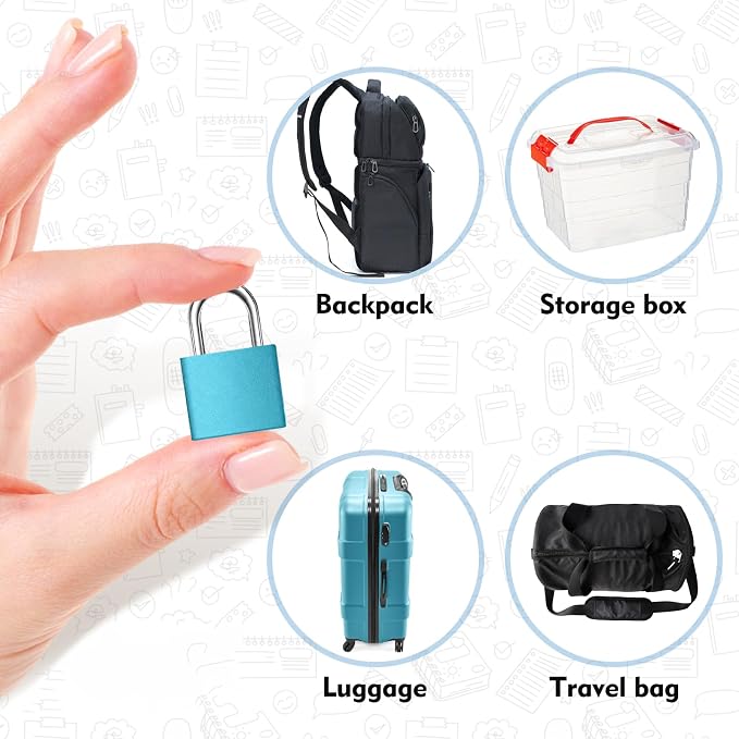 6Pcs Luggage Locks Small Suitcase Locks with Keys Plastic-Covered Mini Padlock for Suitcase Backpack Box Bag - Image 4