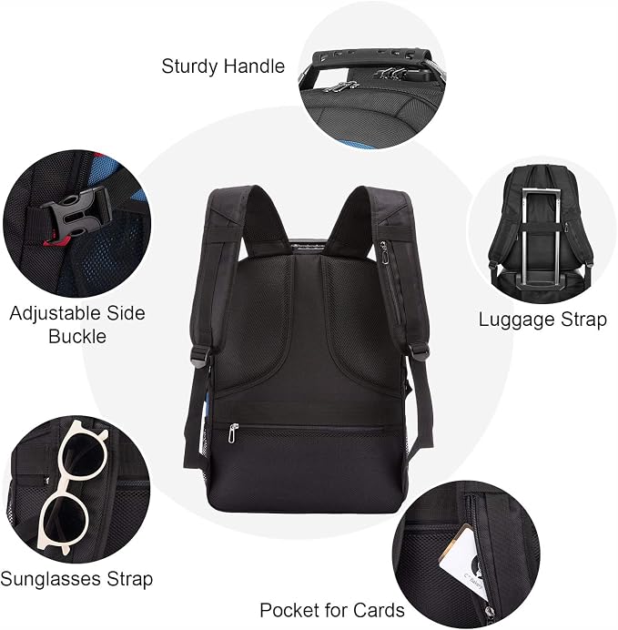 LOVEVOOK Large Laptop Backpack for Men,17.3Inch Heavy Duty Travel Backpack | TSA-Friendly with Anti-Theft,Carry On Flight Approved,College Work Bookbag,Water Resistant Business Backpack for Men Women - Image 5