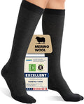 Merino Wool Compression Socks for Women Men 15-20 mmHg for flying | Soft & Breathable for Travel, Running by Unknown