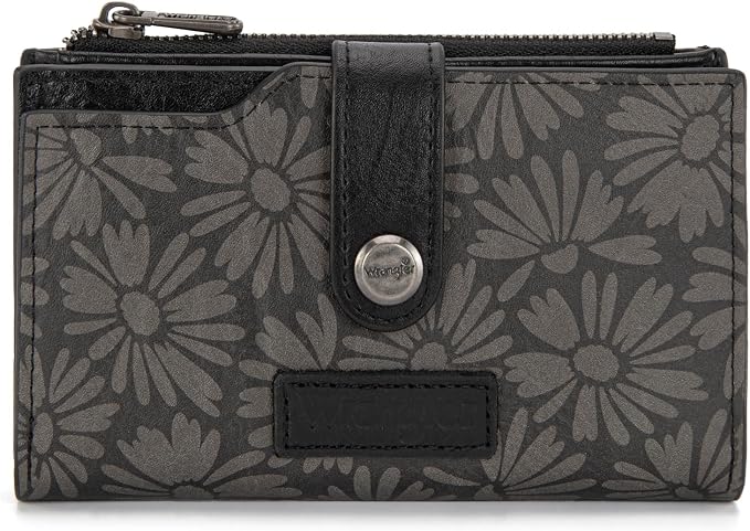 Wrangler Wallet for Women Bifold Card Holder with Zipper and ID Window by Wrangler%C2%AE