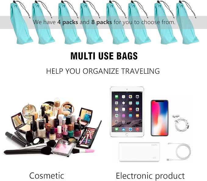 PlasMaller Shoe Storage Bags 100% Cotton with Drawstring for Men and Women for Travel Protecting and Storing Shoes - Image 7