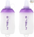 WRELS 200ml/350ml/500ml Collapsible Soft Flask,BPA Free Folding Soft Water Bottle with Hanging Ring,Lightweight TPU Hydration Flask for Running Marathon Cycling Hiking(200ml-2 Packs) by WRELS