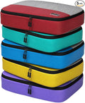 Medium Packing Cubes for Travel - 5pc Packing Cubes for Suitcases - Lightweight Luggage Organizer Bags (Non-Compression) by DotDot