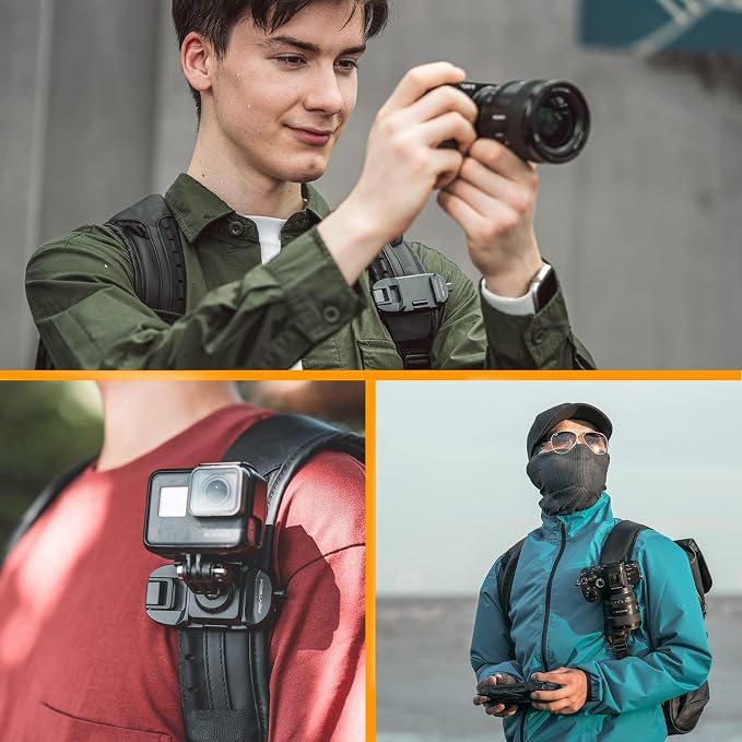 PGYTECH Beetle Camera Clip with Plate for Cameras Backpack Strap Clip | Action Camera Quick Release System for Sony, Nikon, Fuji, DSLR Action Camera Backpack Camera Strap Mount - Image 7